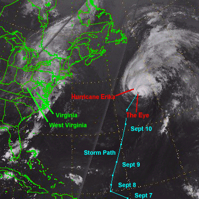 Hurricane Erika - Sept. 1997