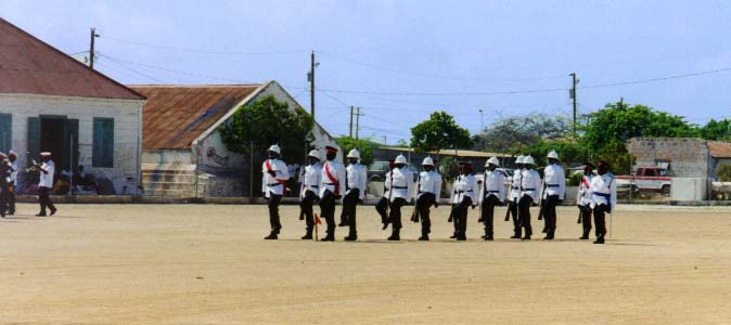 The Policemen's Band performs for National Heroes Day.